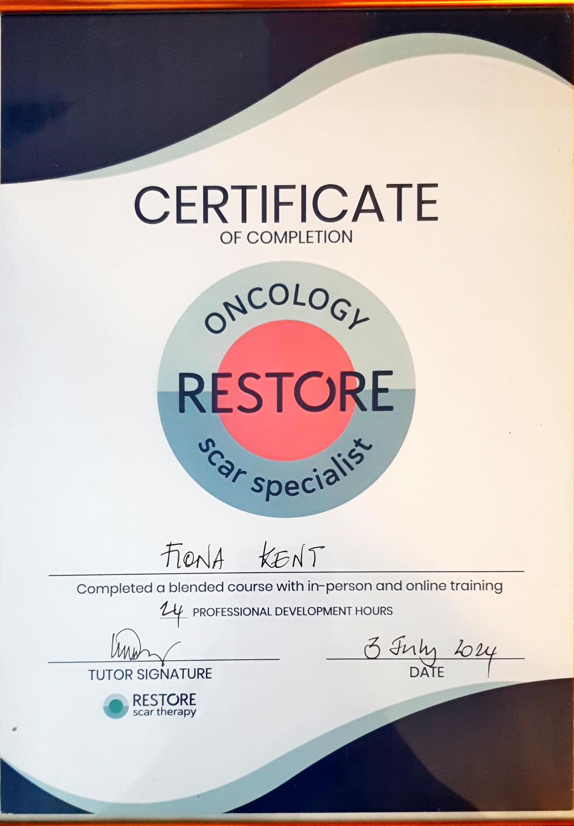 RESTORE cert